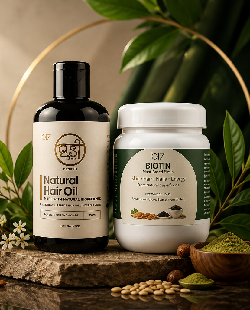 B17 Natural Hair Oil and Plant-Based Biotin